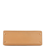 Vintage Hermes Sellier Kelly 32 Naturel Courchevel Gold Hardware