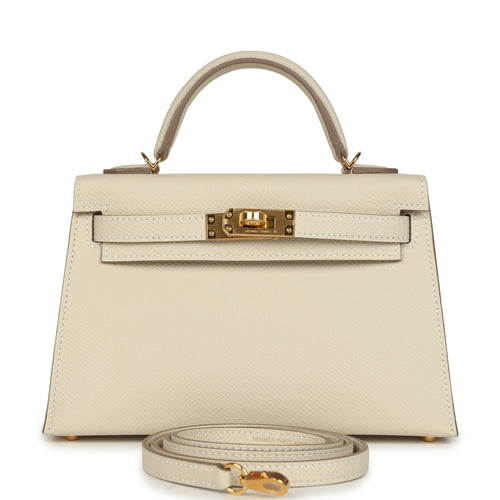 Hermes Kelly Sellier 20 Craie Epsom Gold Hardware