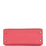 Pre-owned Hermes Kelly Sellier 25 Rose Lipstick Chevre Mysore Palladium Hardware