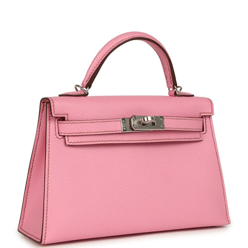 Hermes Kelly Sellier 20 Bubblegum Epsom Palladium Hardware