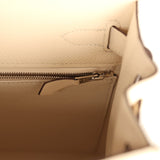 Pre-owned Hermes Kelly Sellier 28 Nata Epsom Palladium Hardware