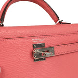 Hermes Kelly Sellier 20 Rose Lipstick Chevre Mysore Palladium Hardware