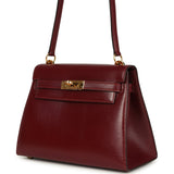 Vintage Hermes Kelly Sellier 20 Rouge H Box Gold Hardware