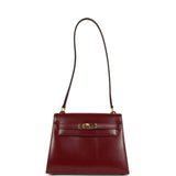Vintage Hermes Kelly Sellier 20 Rouge H Box Gold Hardware