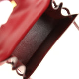 Vintage Hermes Kelly Sellier 20 Rouge H Box Gold Hardware