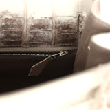Hermes Kelly Retourne 28 Himalaya Matte Niloticus Crocodile Palladium Hardware