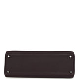 Pre-owned Hermes Kelly Retourne 35 Raisin Togo Palladium Hardware