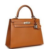 Hermes Kelly Sellier 25 Naturel Sable Butler Palladium Hardware