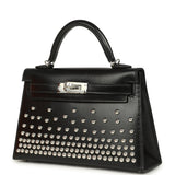 Hermes Kelly Sellier 20 Clouté Black Box Palladium Hardware