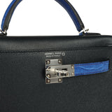 Hermes Kelly Sellier 20 Bleu De Minuit Madame and Bleu Electric Matte Alligator Mississippiensis Touch Palladium Hardware