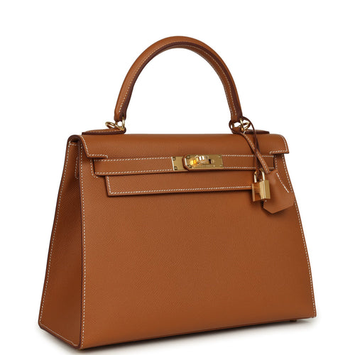 Hermes Kelly Sellier 28 Gold Epsom Gold Hardware