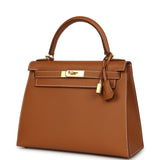 Hermes Kelly Sellier 28 Gold Epsom Gold Hardware