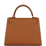 Hermes Kelly Sellier 28 Gold Epsom Gold Hardware