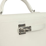Hermes Kelly Sellier 20 New White Epsom Palladium Hardware