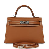 Hermes Kelly Sellier 20 Gold Epsom Palladium Hardware