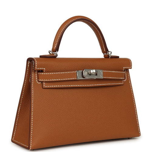 Hermes Kelly Sellier 20 Gold Epsom Palladium Hardware