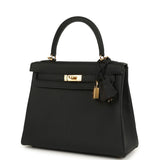 Hermes Kelly Retourne 25 Black Togo Gold Hardware