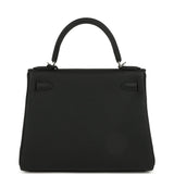 Hermes Kelly Retourne 28 Black Togo Palladium Hardware