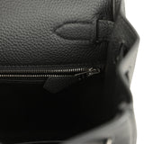 Hermes Kelly Retourne 28 Black Togo Palladium Hardware