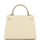 Hermes Kelly Sellier 25 Craie Epsom Gold Hardware