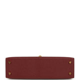 Hermes Special Order (HSS) Kelly Sellier 20 Rouge H Verso Chevre Mysore Gold Hardware
