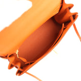 Hermes Kelly Retourne 25 Orange Togo Gold Hardware