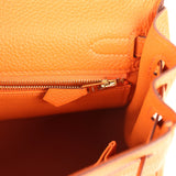 Hermes Kelly Retourne 25 Orange Togo Gold Hardware