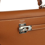 Pre-owned Hermes Kelly Sellier 25 Gold Epsom Palladium Hardware