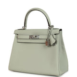 Hermes Kelly Retourne 28 Gris Neve Clemence Palladium Hardware