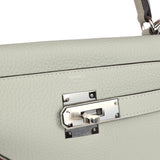 Hermes Kelly Retourne 28 Gris Neve Clemence Palladium Hardware