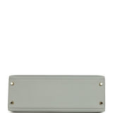 Pre-owned Hermes Kelly Sellier 32 Bleu Glacier Epsom Gold Hardware