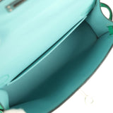 Pre-owned Hermes Kelly Sellier 20 Cactus Verso Chèvre Mysore Palladium Hardware