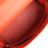 Pre-owned Hermes Retourne Kelly 35 Sanguine Clemence Palladium Hardware