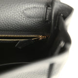 Hermes Kelly Retourne 28 Black Clemence Gold Hardware