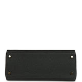 Pre-owned Hermes Kelly Retourne 28 Black Togo Gold Hardware