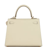 Hermes Kelly Sellier 25 Craie Epsom Permabrass Hardware