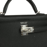 Hermes Kelly Sellier 20 Black Epsom Palladium Hardware