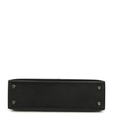 Hermes Kelly Sellier 20 "Cheval De Bois" Black and Multi Tadelakt Palladium Hardware