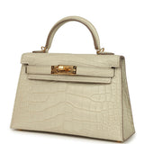 Hermes Kelly Sellier 20 Beton Matte Alligator Gold Hardware