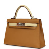 Hermes Kelly Sellier 20 Sesame Madame and Vanille Matte Alligator Touch Palladium Hardware