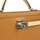 Hermes Kelly Sellier 20 Sesame Madame and Vanille Matte Alligator Touch Palladium Hardware
