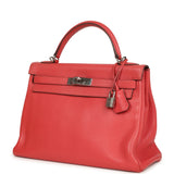 Pre-owned Hermes Kelly Retourne 32 Bougainvillea Clemence Gold Hardware