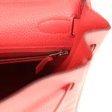 Pre-owned Hermes Kelly Retourne 32 Bougainvillea Clemence Gold Hardware