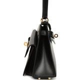 Hermes Kelly Sellier En Desordre 20 Black Box Gold Hardware