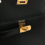 Hermes Kelly Sellier En Desordre 20 Black Box Gold Hardware