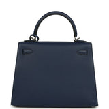 Hermes Kelly Sellier 25 Bleu Navy Epsom Electrum Hardware