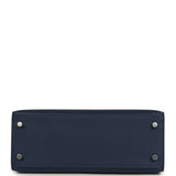 Hermes Kelly Sellier 25 Bleu Navy Epsom Electrum Hardware