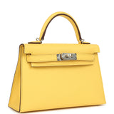 Hermes Kelly Sellier 20 Jaune Mango Epsom Palladium Hardware