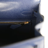 Hermes Kelly Sellier 25 Bleu Saphir Chevre Chamkila Palladium Hardware