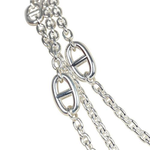 Hermes Farandole Rope Necklace 120cm Sterling Silver Hardware
